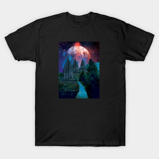 Temple Space Outer Galaxy T-Shirt by JeffDesign